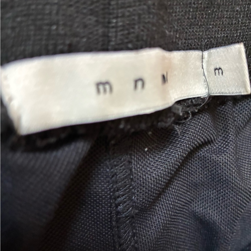 MNML Black and White Joggers with Zipper Details - Picture 2 of 3